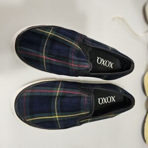 XOXO Tartan plaid Slip-On sneakers